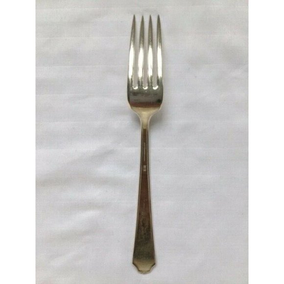 1847 ROGERS BROS INTL SILVERPLATE 7.5" DINNER FORK 1924 ANCESTRAL PATTERN  RARE - Picture 5 of 9